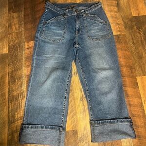 Jag stone washed, wide/boot cut jeans, size 12